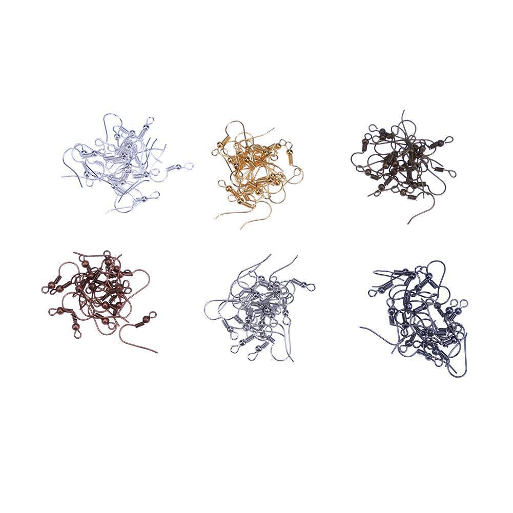 120pcs/Lot 6 Colors Earring Hook Coil Ear Wire for Jewelry Making