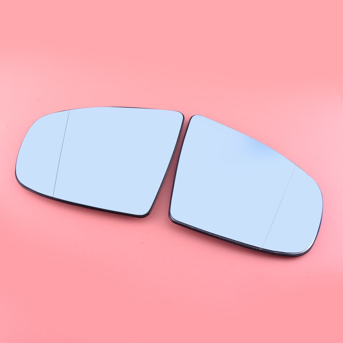 Blue 1Pair Rearview Side Mirror Glass Heated Assy Fit For BMW X5 E70 X6 E71 E72