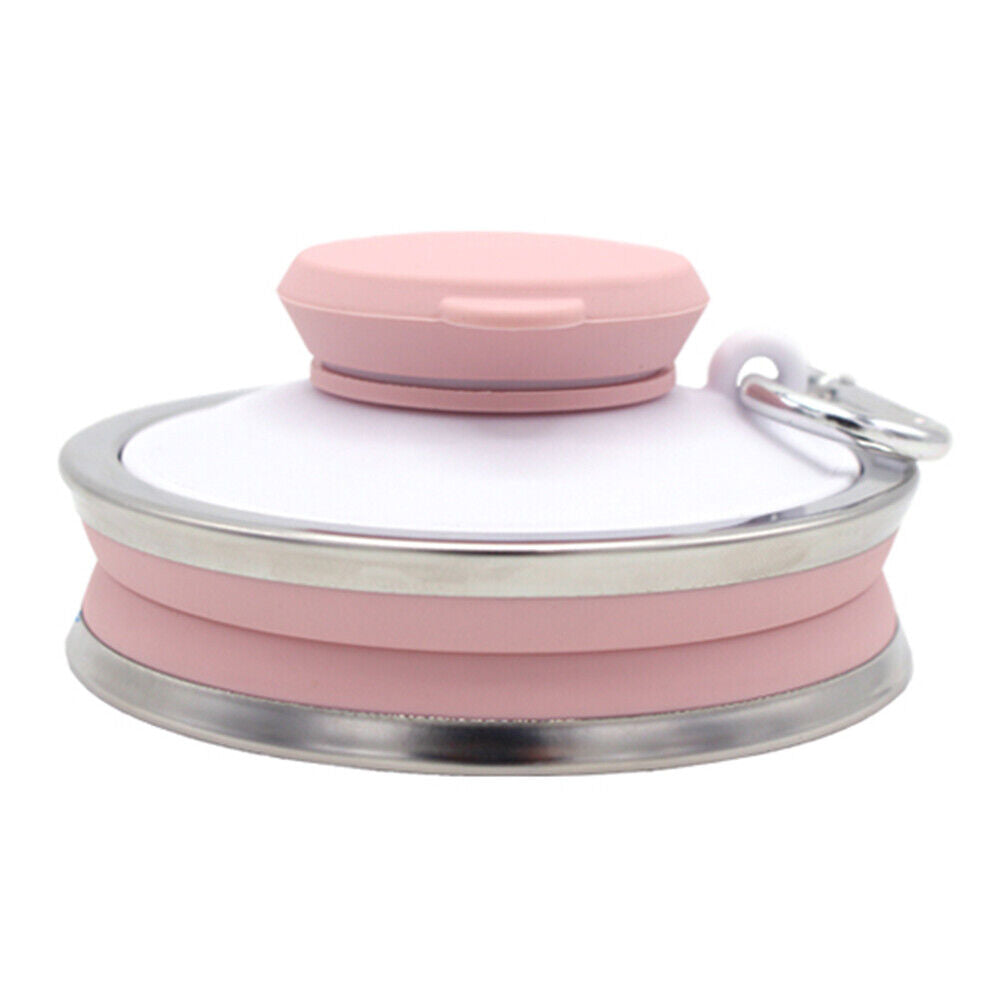 Sports 500mL Collapsible Soft Kettle Outdoor Silicone Water Bottle (Pink)