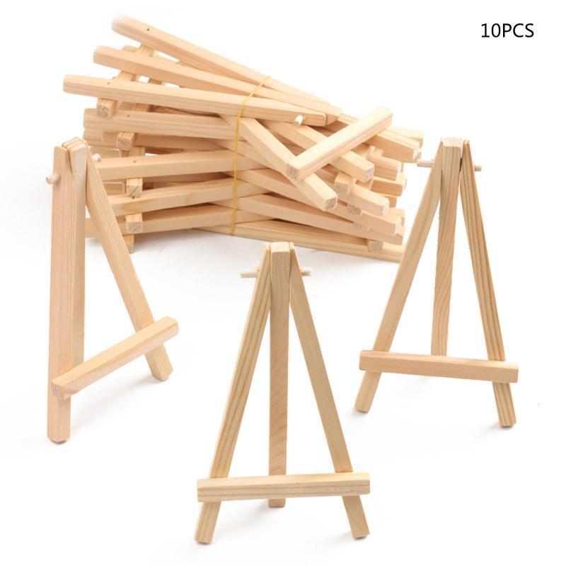 10PCS Artist Easels Painting Holder Tabletop Easels Small Wooden Tripod for Kids