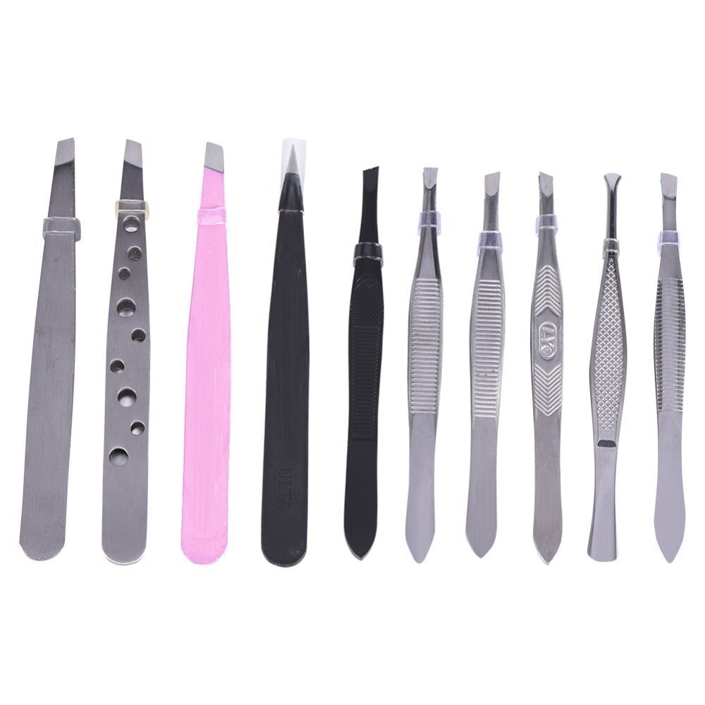 Tools Stainless Steel Eyelash Extension Clip Hair Pluckers Eyebrow Tweezer