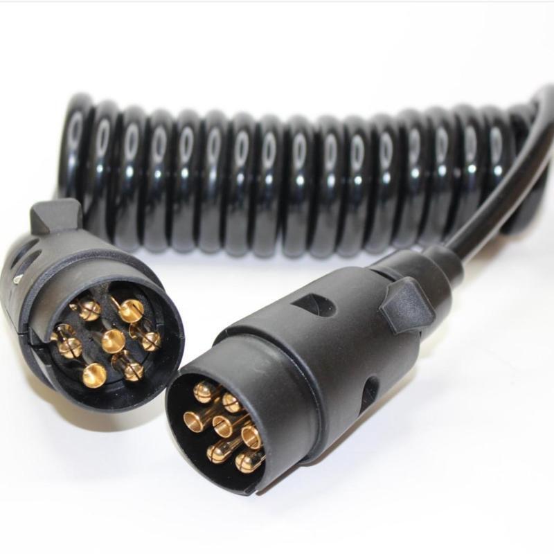 7 Pin 200cm Truck Light Edge Connector Extension Cable Trailer Power Cord Socket