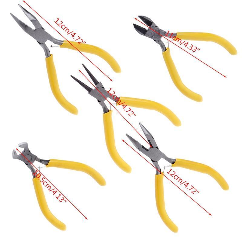 5Pc/Set Mini Jewelry Pliers Precision Jewelry Carbon Steel Handmade Repair Tool