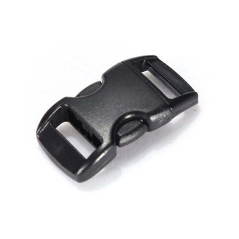 100pcs 3/8"Contoured Curved SideRelease Plastic Buckle forParacord Bracelet