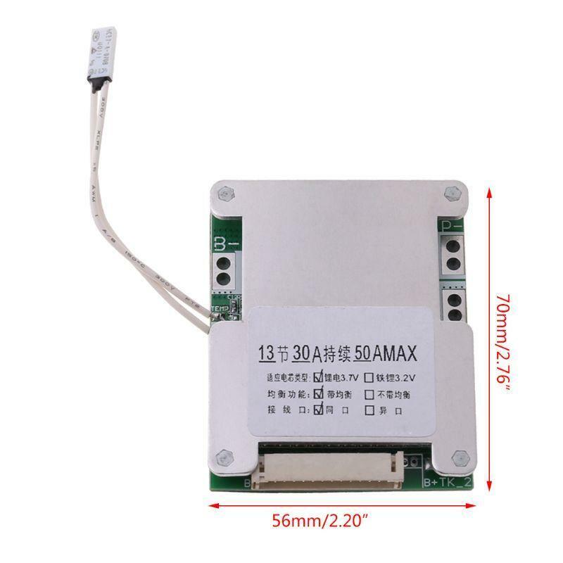 BMS 13S 48V 50A 18650 Li-ion Lithium Battery Pack Protection Equalizer Board PCB