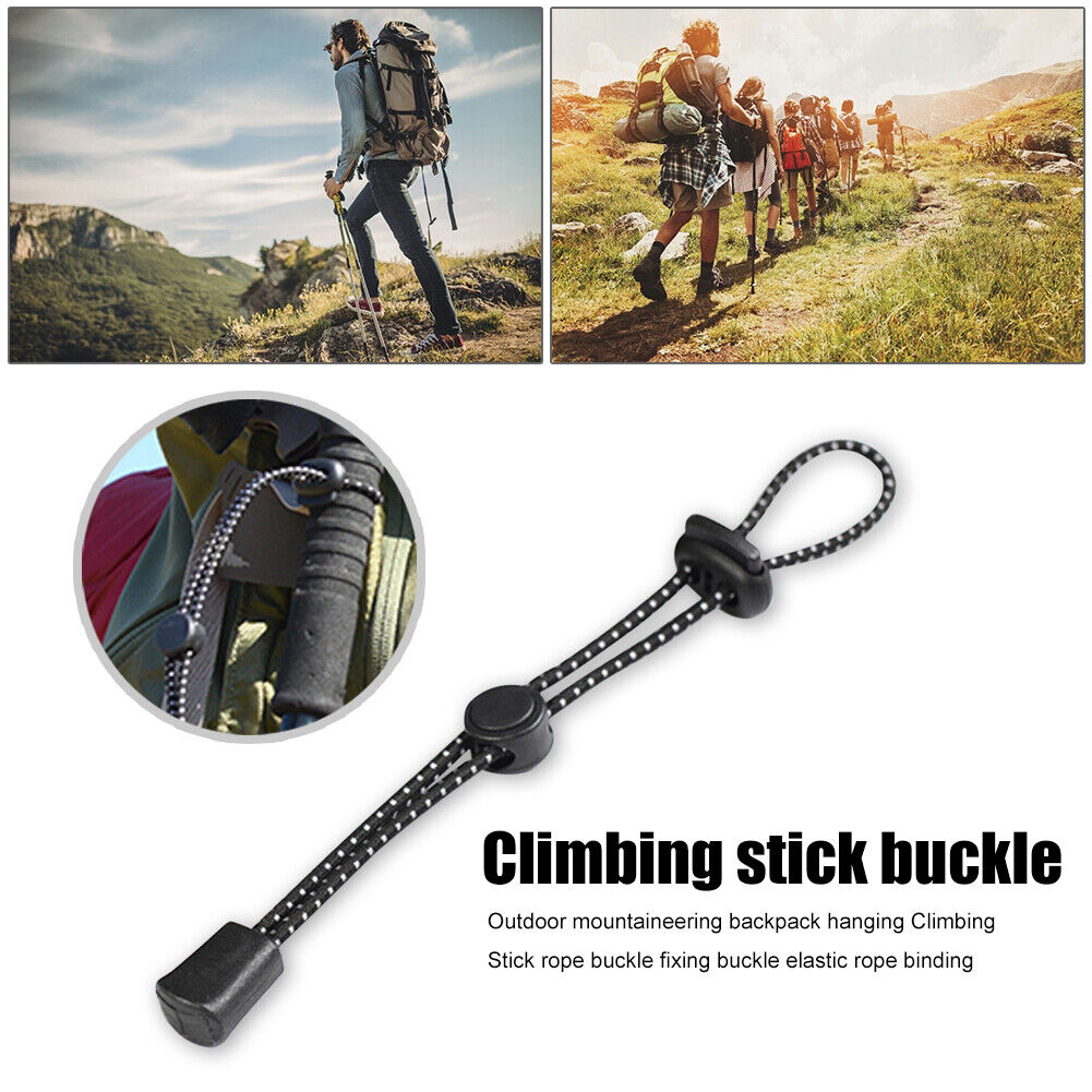 Backpack Walking Stick Elastic Rope Trekking Hiking Pole Fixing Tie Cord