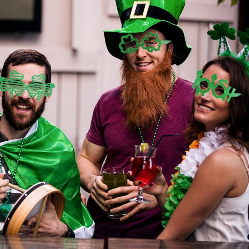 Saint Patricks Day Accessories Kit Irish Festival Costume Set Shamrock Hat
