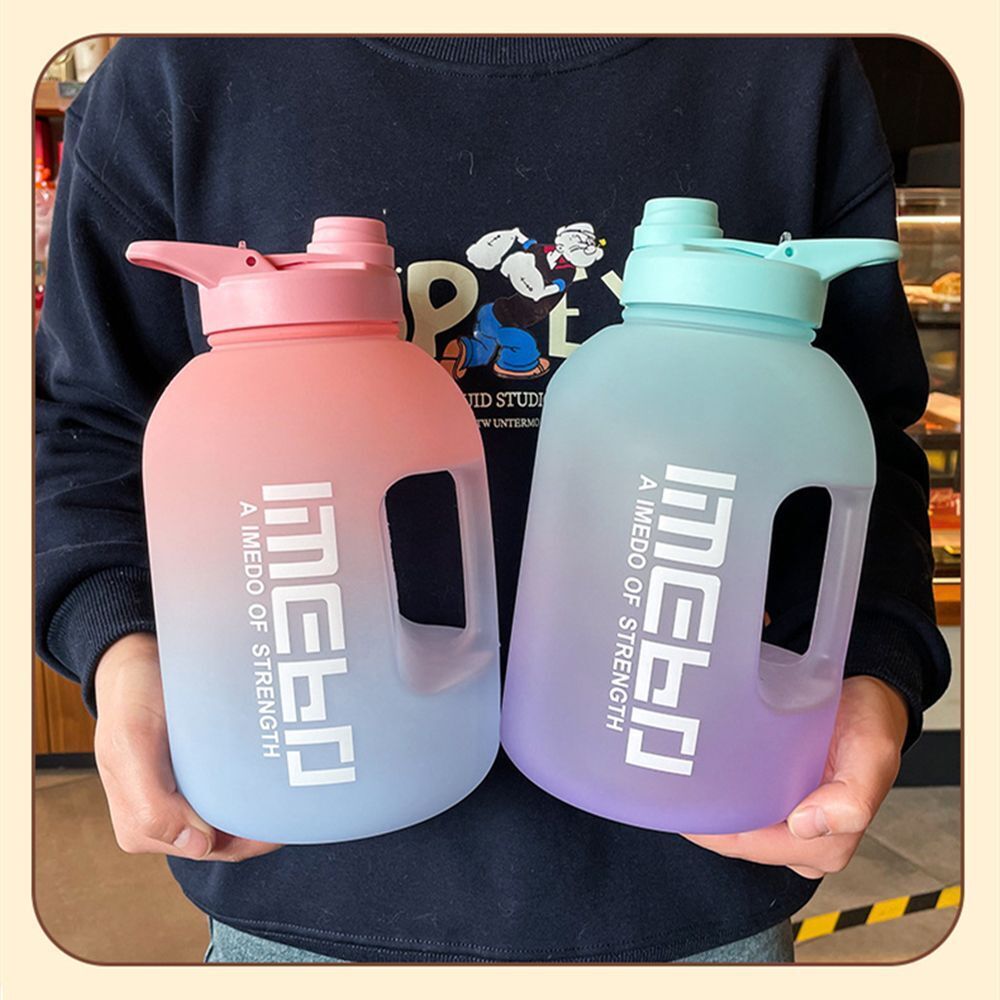 2200ml Outdoor Straw Water Jug Large Capacity Water Bottles Drinking Cup