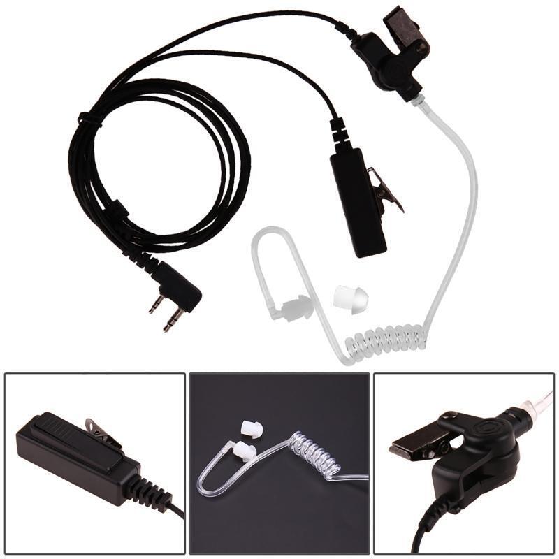 2-Pin Covert Acoustic Tube Headset for Kenwood TYT UV-5R BF-888S CB Radio