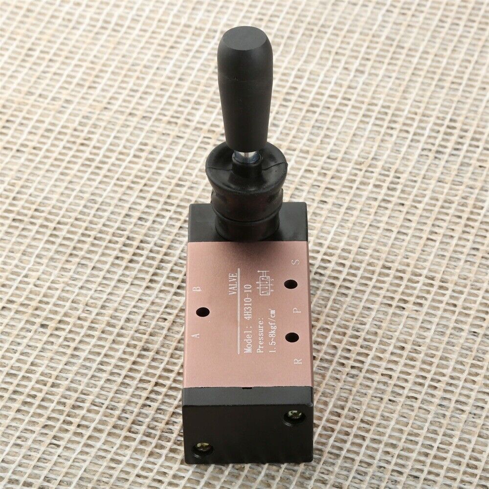 Black Mechanical Valve 4H310-10 Two Position 5 Way Outlet PT3/8" Port Hand Pull