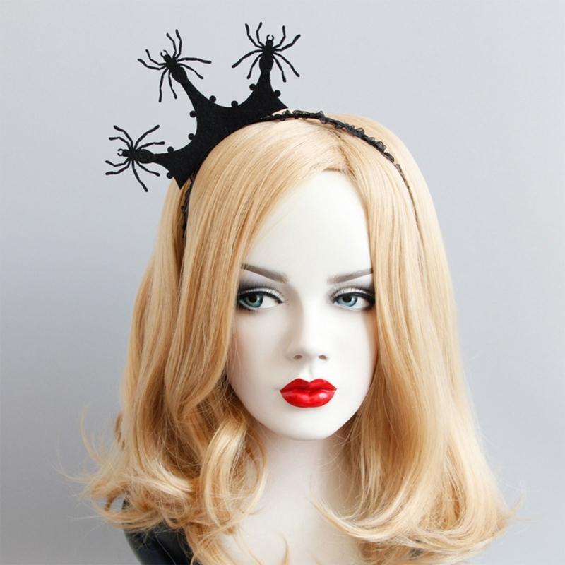 Spider Headband Halloween Tiaras Crowns Hair Hoop Photo Shoot Goth Headband