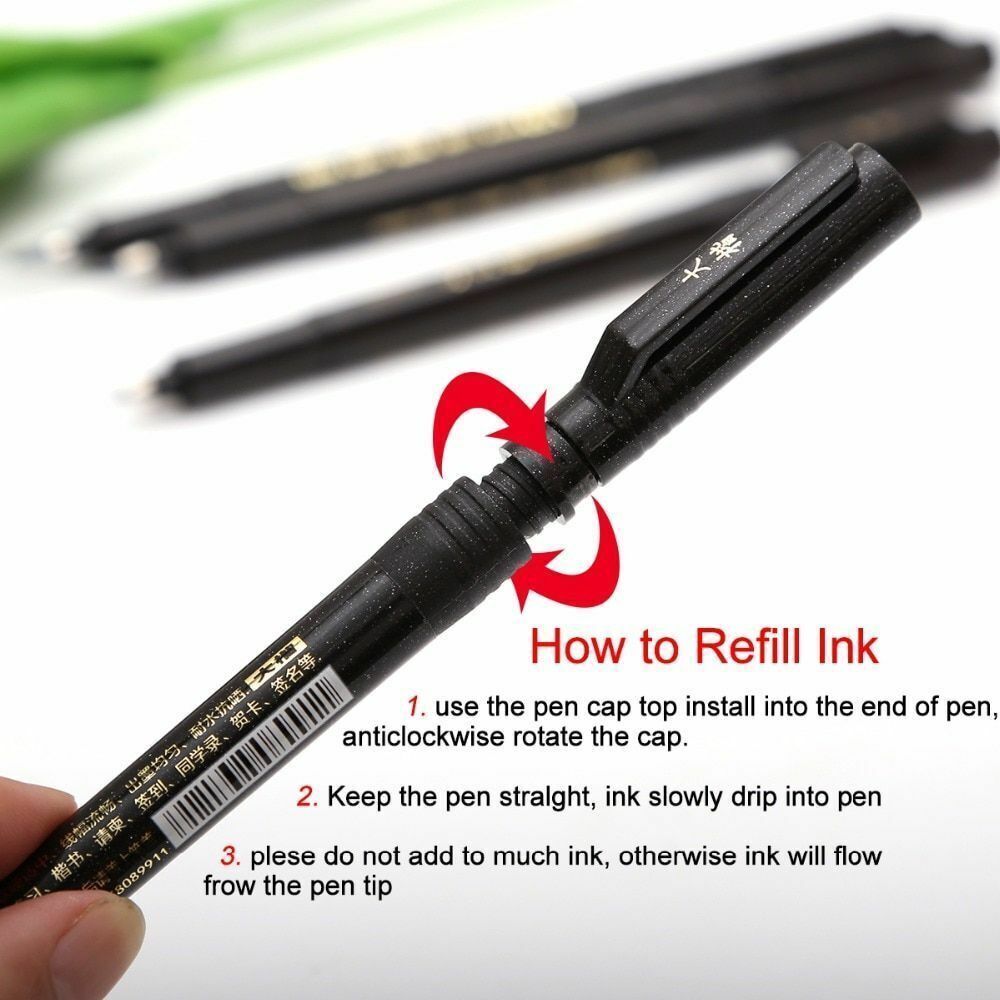 Marker Pen Calligraphy Ink Pen Paintbrush Hand Lettering Drawing Brush