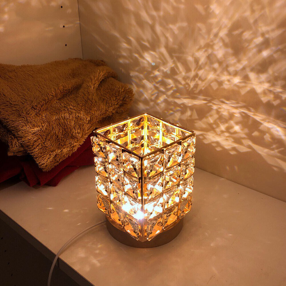 LED Diamond Crystal Table Lamp Bedroom Atmosphere Night Light Home Decor