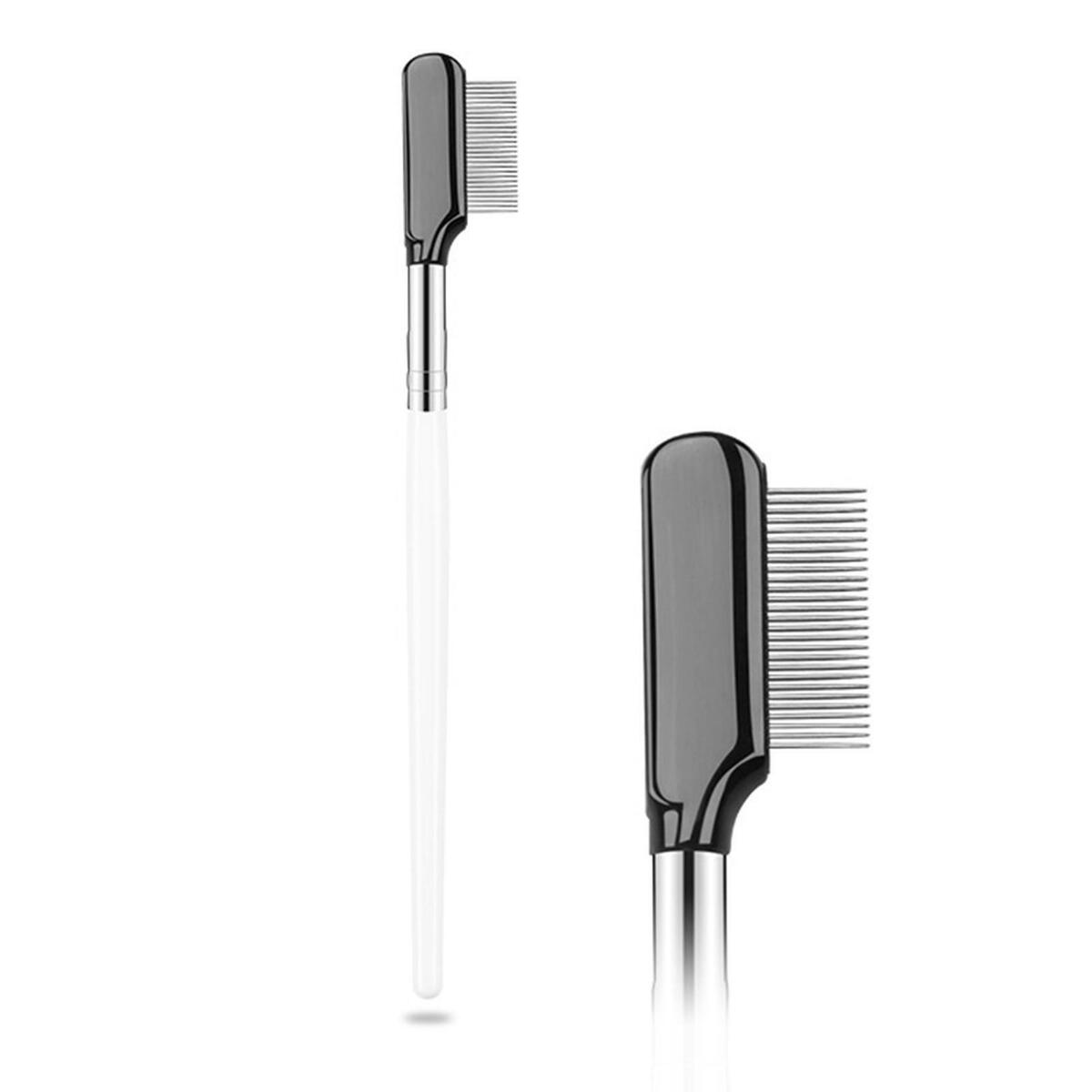 Steel Eyebrow Comb Cosmetic Grooming Black 1Piece for