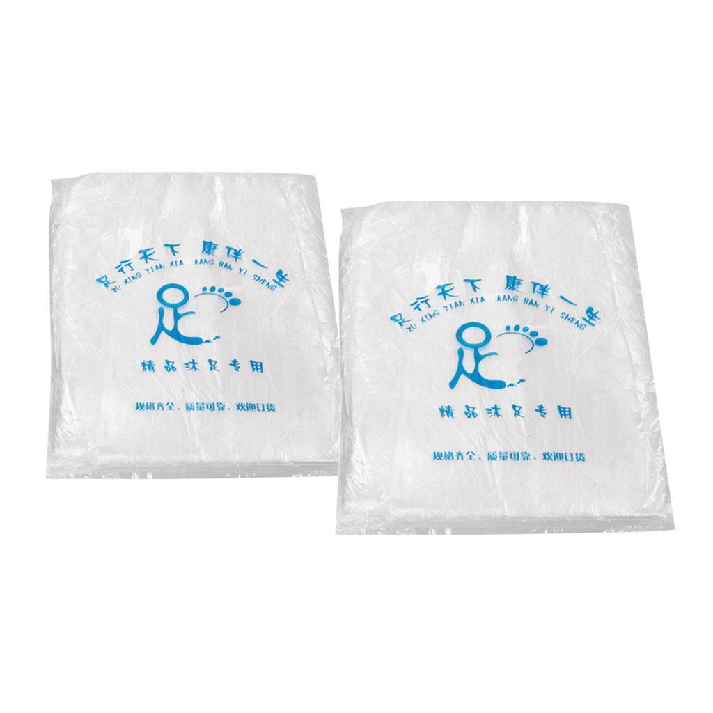 Set of 160 Disposable Plastic Foot Tub Liners Bath Basin Bags Foot Spa Feet