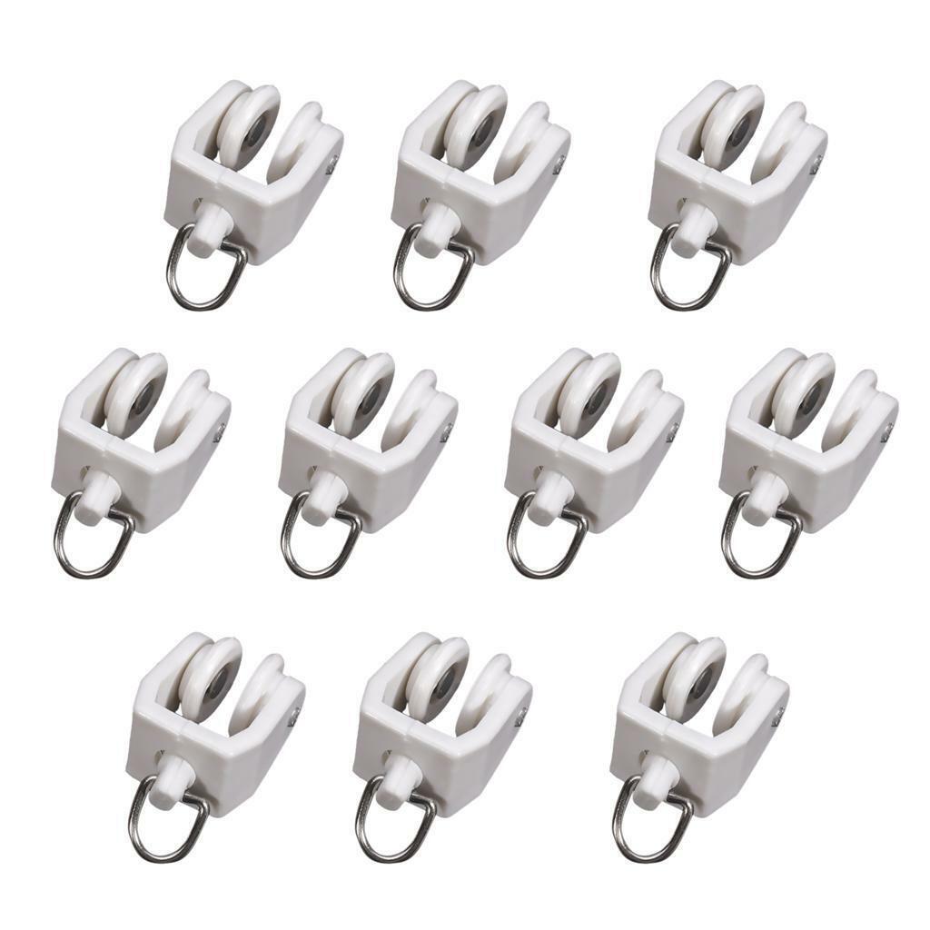 10 Pieces Curtain Track Glider Drape  Carrier for Bathroom Hotel