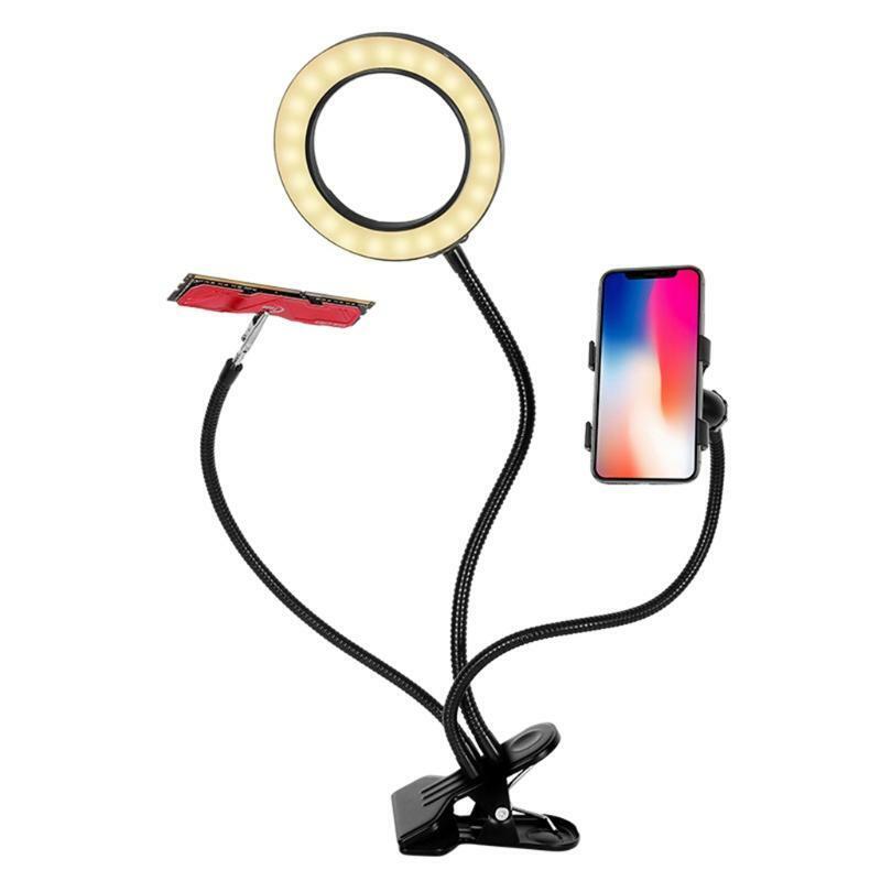 3 Light Modes 10 Brightness Levels 360° Magnifying Light Clip LED Magnifier Lamp