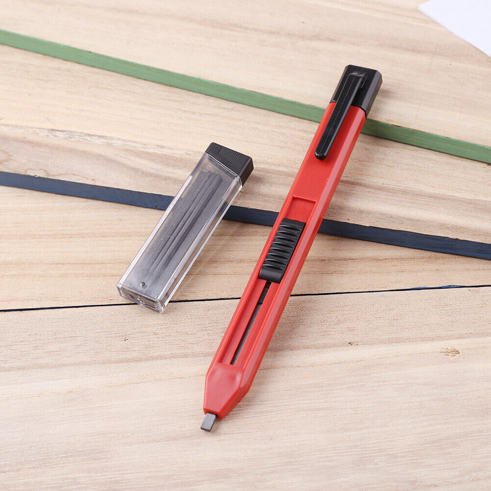 3 Carpenter Pencils with 18 Refills Scriber Marker Pen for Woodworking (B)