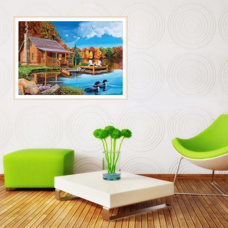 House 5D Full Diamond Embroidery Painting DIY Painting Cross Stitch Home Decor