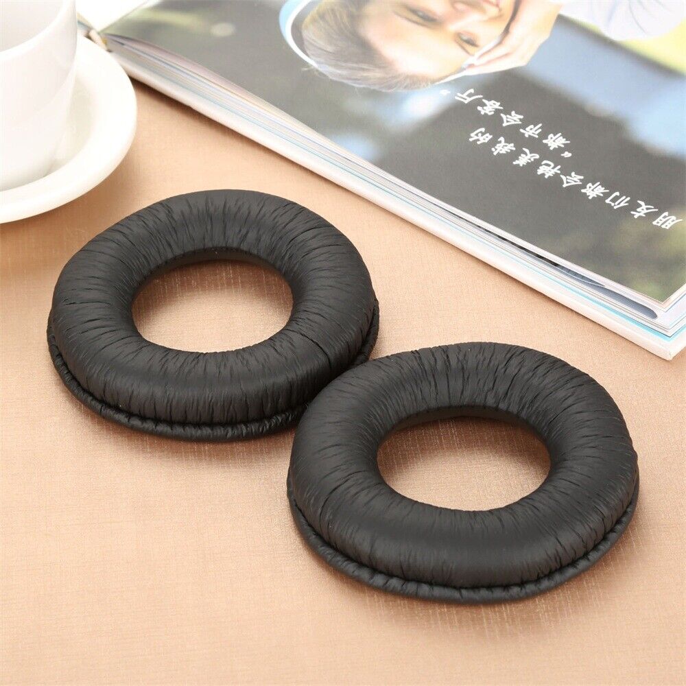 1×Black Leatherette Ear Cushion Kit Cover For Headphones Panasonic RP-HT161