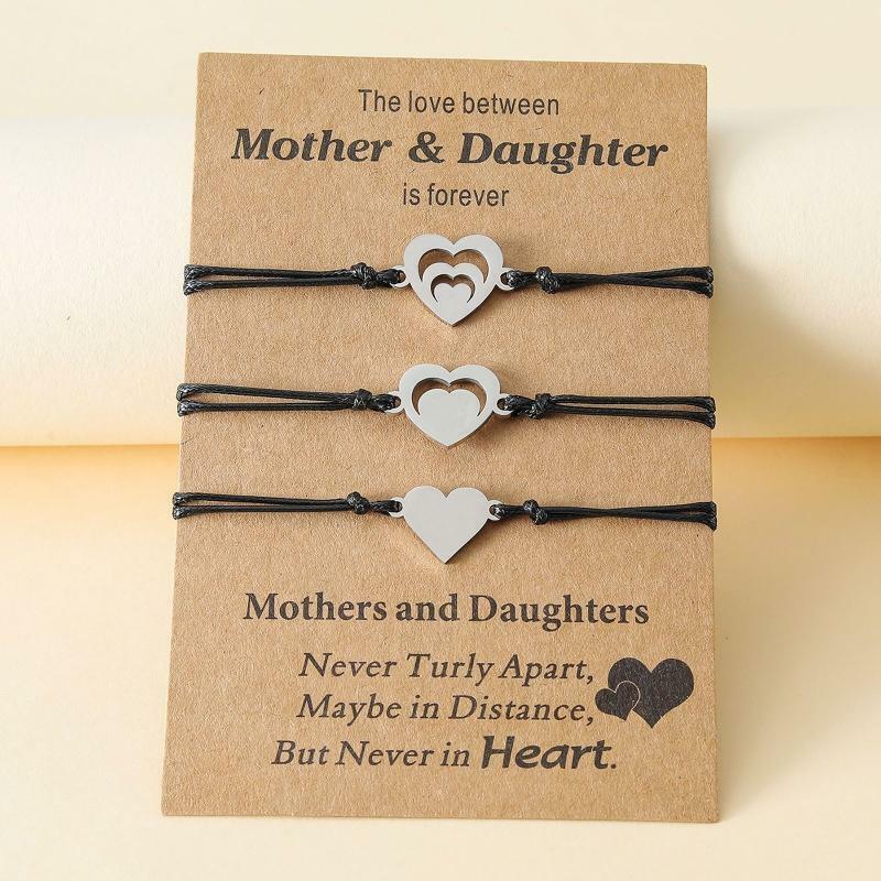3Pcs Best Friends Bracelet Friendship Bff Matching Distance Heart Bracelet Gift
