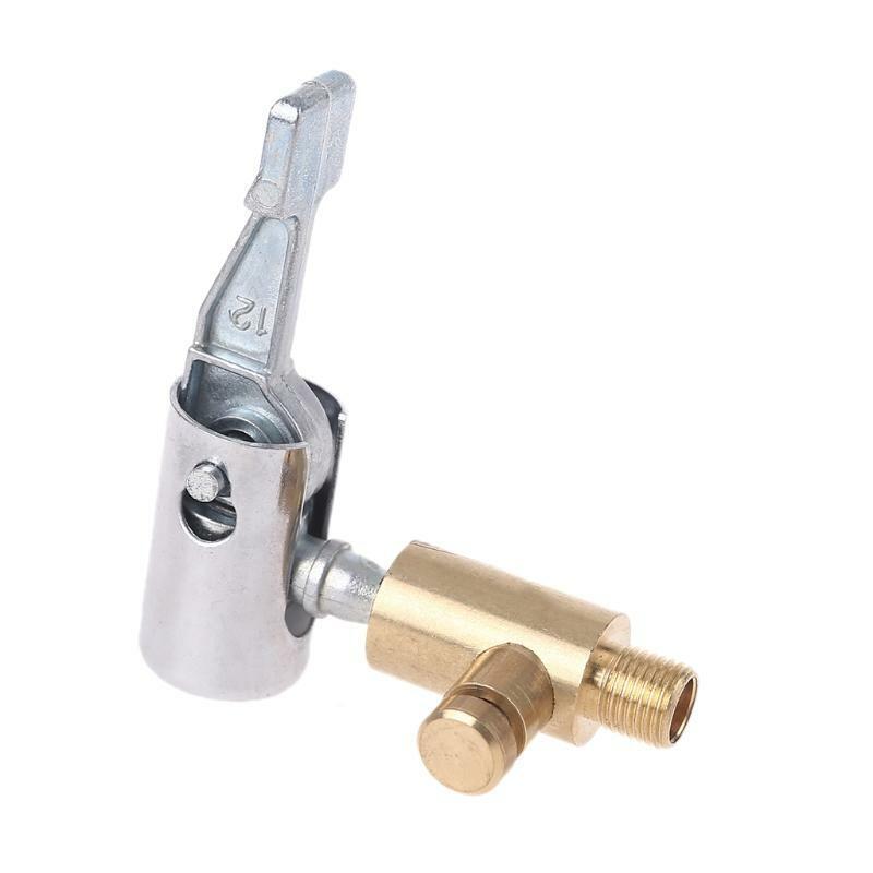 Air Chuck Universal Heavy Duty Open Flow Straight Lock Tire Air Inflation Nozzle