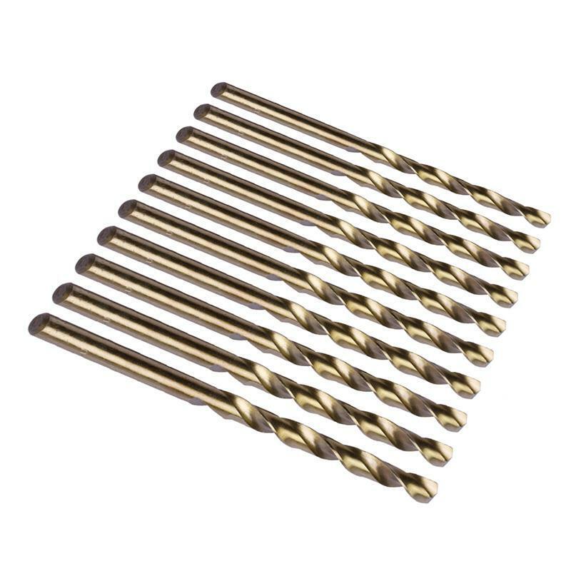 10Pcs 5mm M35 Round Shank HSS-Co Cobalt Twist Drill Spiral Drill Bit