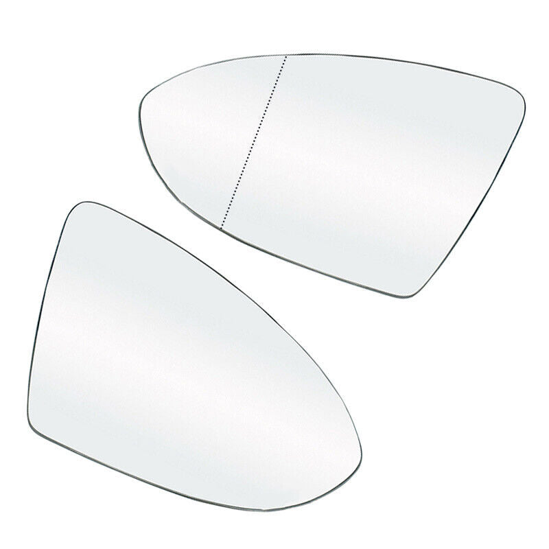 Pair Door Wing Mirror Glass Left & Right Side Fits For VW Golf MK7 2012-2019