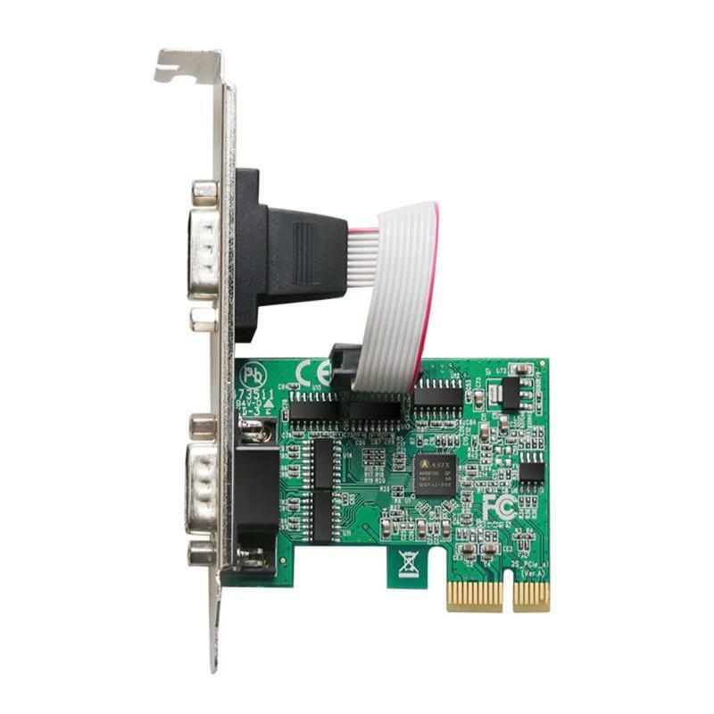 2 Ports RS232 Serial Port Printer Parallel Port LPT to PCI-E Card Adapter AX9910