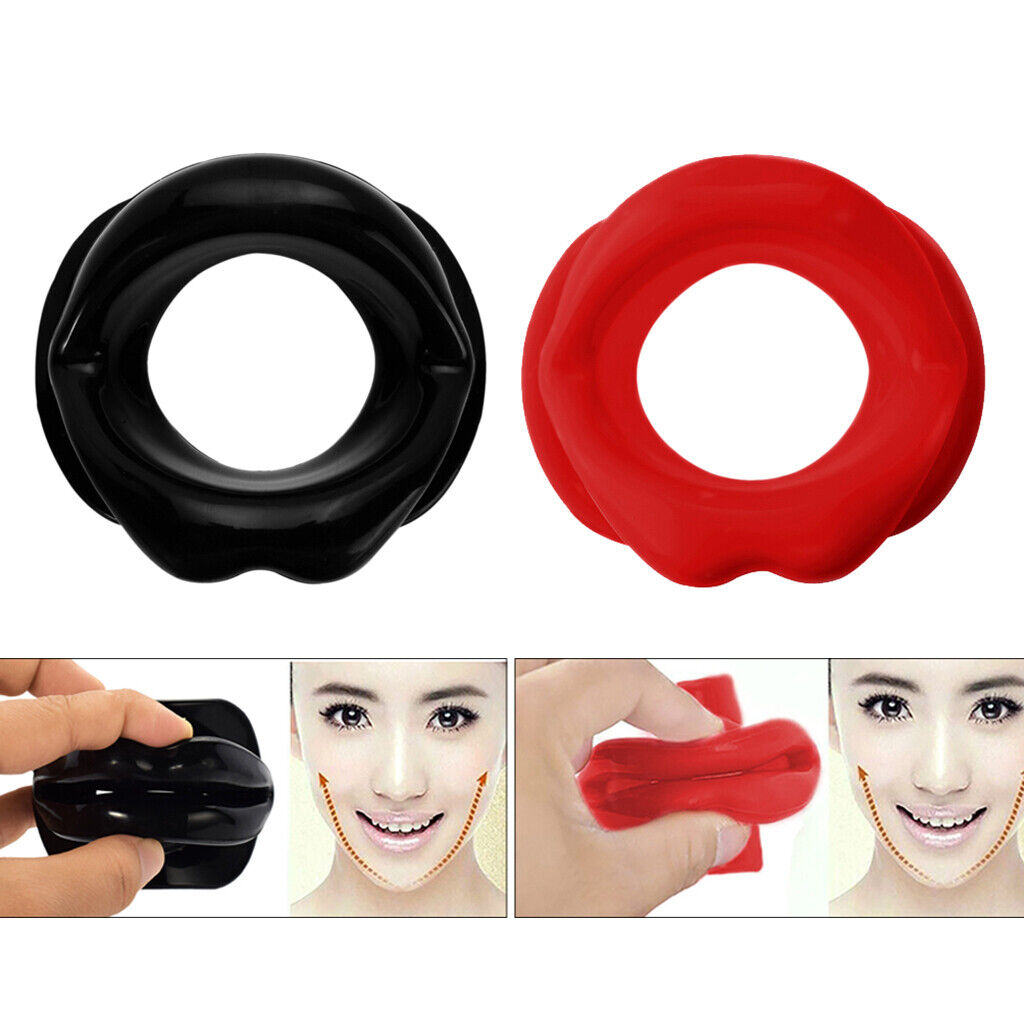 2Pcs Silicone  Lift  Lip Trainer Muscle Mouth Oral Exerciser