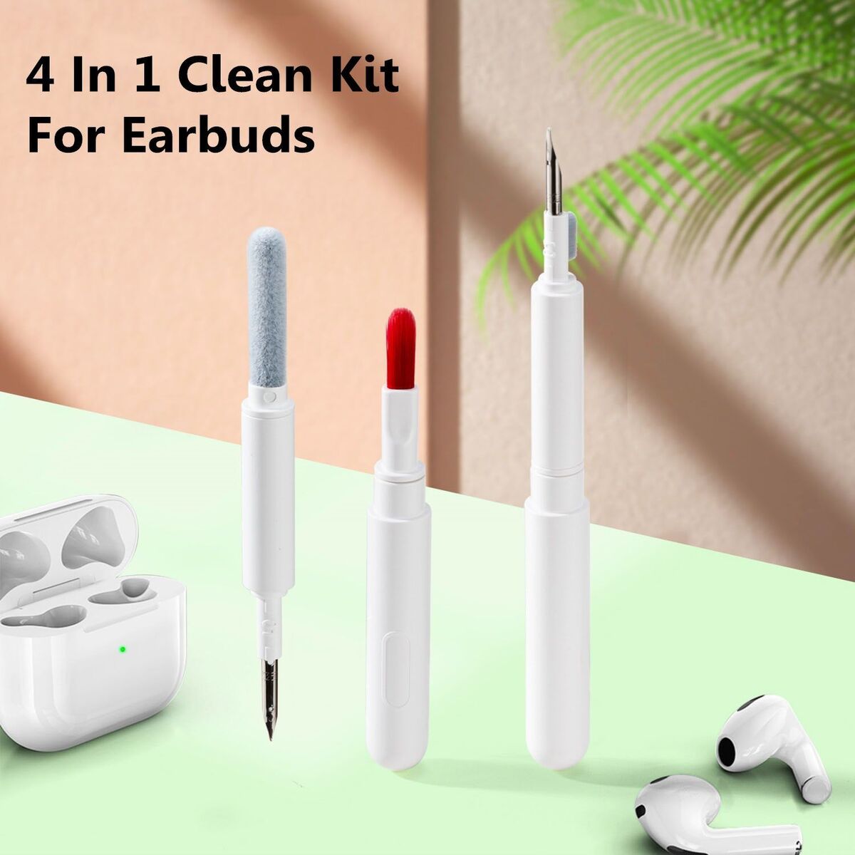 Keyboard Clean Brush for Airpods Earbuds Cleaning Pen 4 in 1 Cleaner Kit