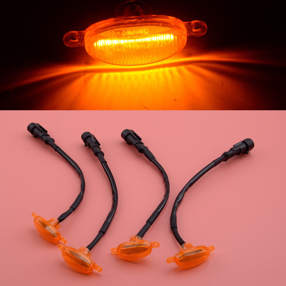 4pcs LED Front Bumper Grille DRL Lights Fit For Ford F-250 F-350 F-450 15-2017