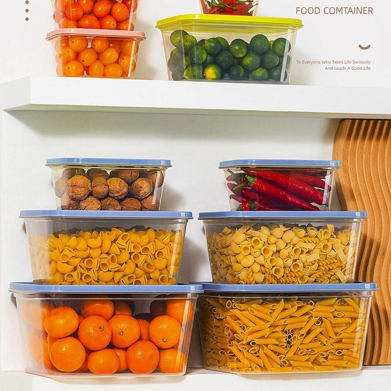 Food Storage Box with Lid Set of 6 BPA Free Moisture Proof Sealing Organizer