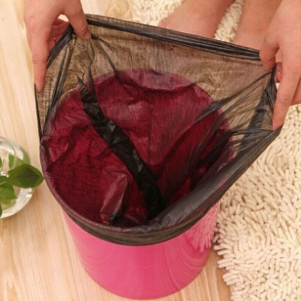 Black Portable Household Garbage Bags Home Waste Trash Bags Large Rolls
