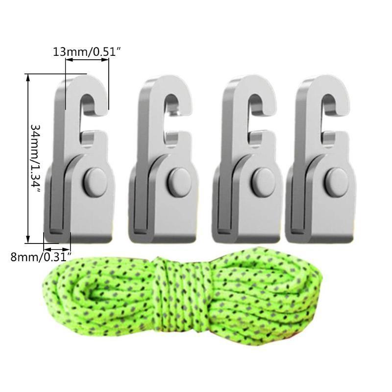 Durable Lock Hook Camping Tent Hooks Automatic Lock Hook Self-Locking Hooks