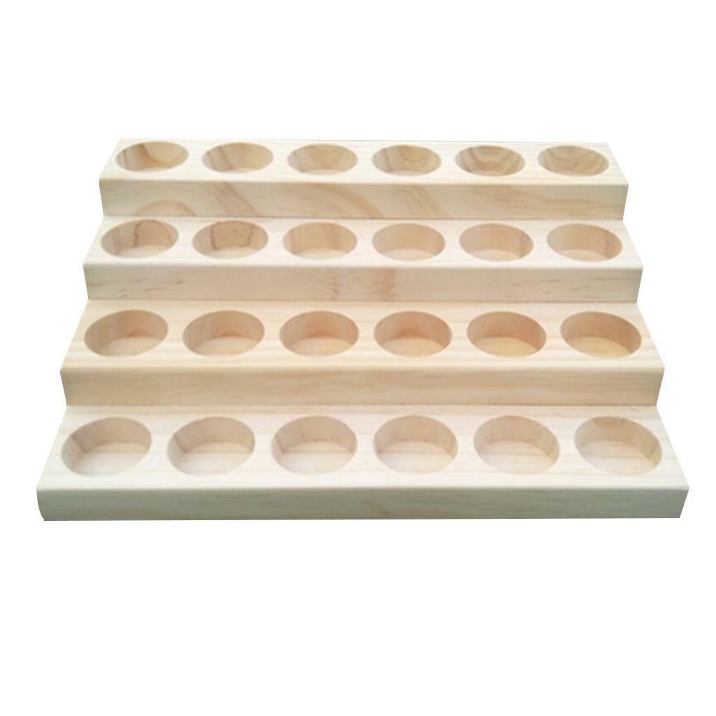 1 Pcs Handmade Wooden Essential Oil Display Rack Tray Aromatherapy Oil Organizer
