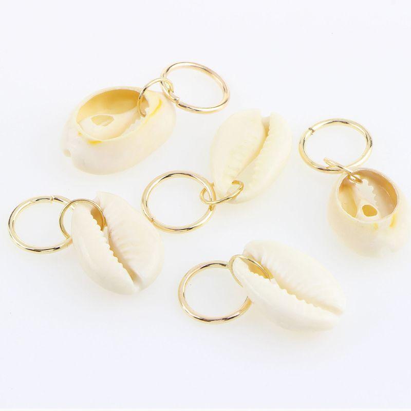 80 Pieces Hair Jewelry Aluminum Dreadlocks Beads Metal Cuffs Rings Shell Charms