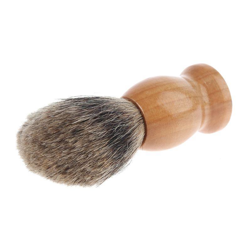 Shaving Razor Brush Badger Hair Wood Handle Men Shave Beard Barber Tool
