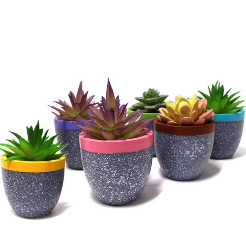 6Pcs Garden Pots Fit for Most Succulent Plants Flowers Indoor Planter Supplies
