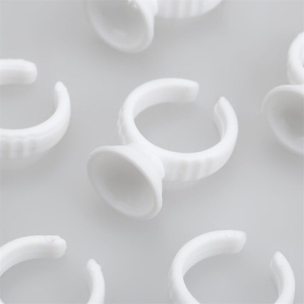 Body Tattoo Ink Holder Cups 50pcs/Bag White Plastic Disposable Permanent Makup
