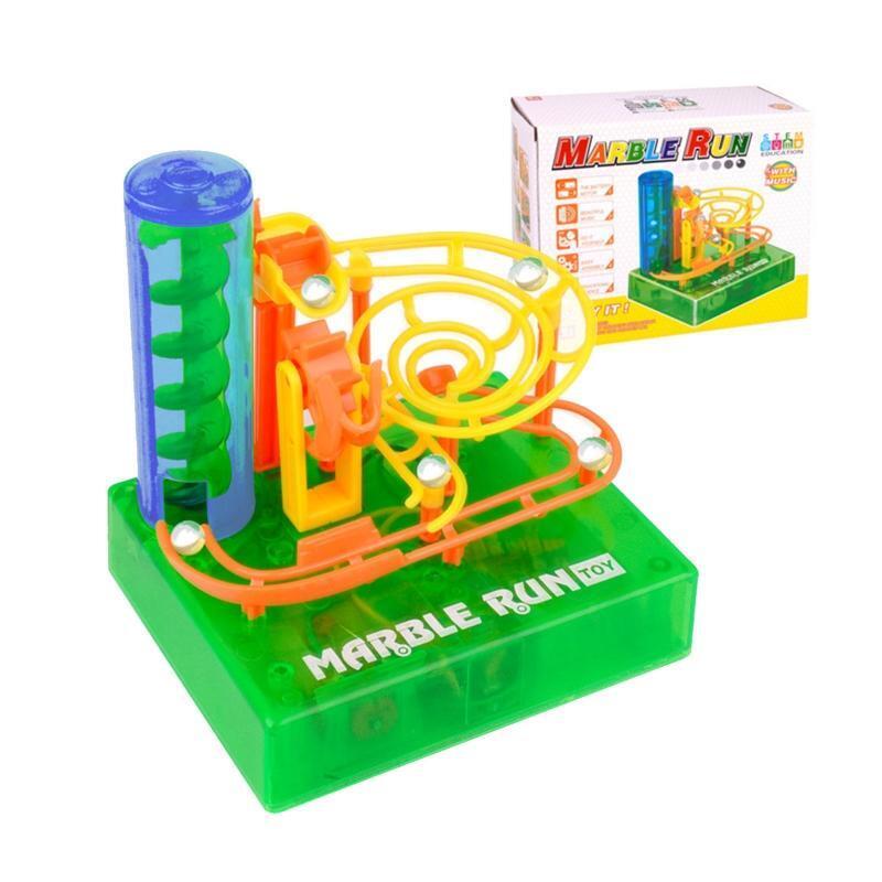 DIY Electric Maze Ball Track Marble Race Run Blocks Inserted Building Blocks for