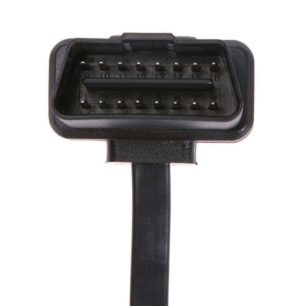 16 Pin Flat OBD 2 Auto ELM327 Extension Cable with Switch Adapter Connector