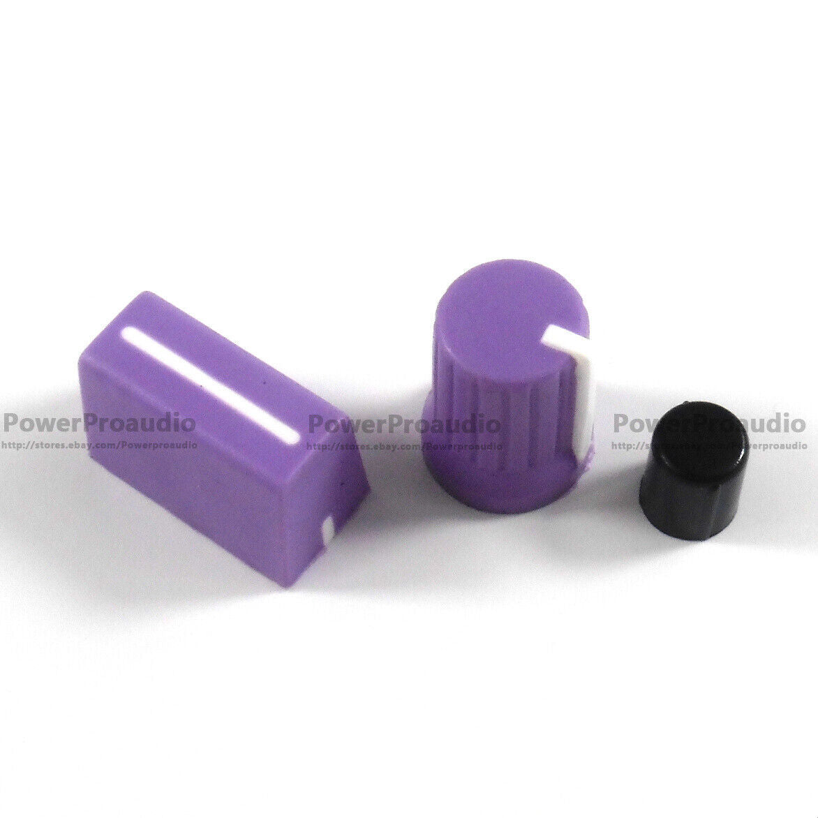 2PCS Rotary Knob+2PCS Fader Cap For Rane Mixer TTM 57 61 62 64 68 (Purple)