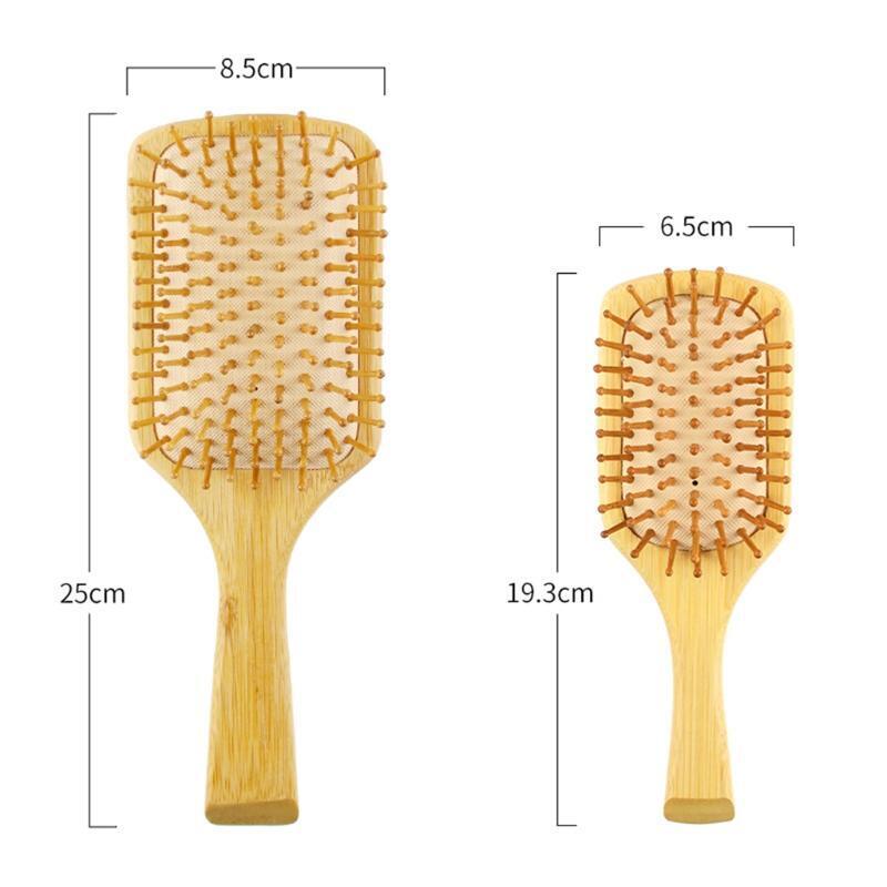 4pcs Bamboo Anti-Static Comb Detangling Hair Brush Scalp Massage Combs Styling
