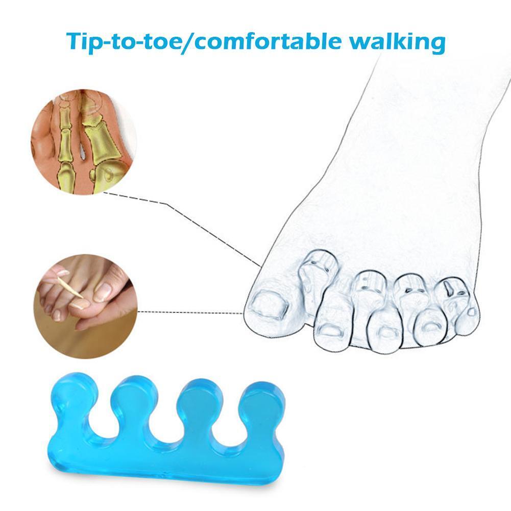2pcs Soft Form Toe Separators Flexible Finger Spacer for Manicure Pedicure