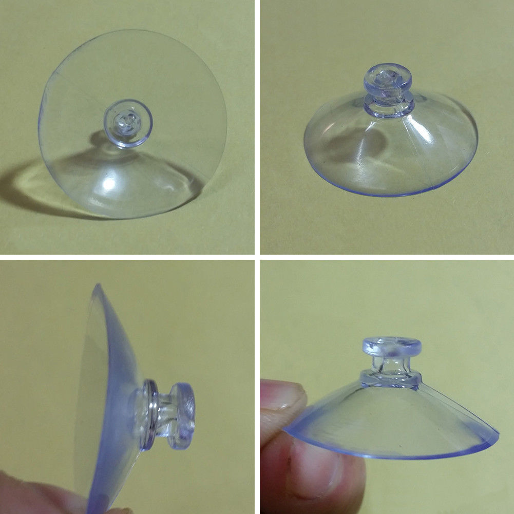 50 x 30mm Suction Cups/Pads Window Glass Suckers Clear Plastic Wide Range