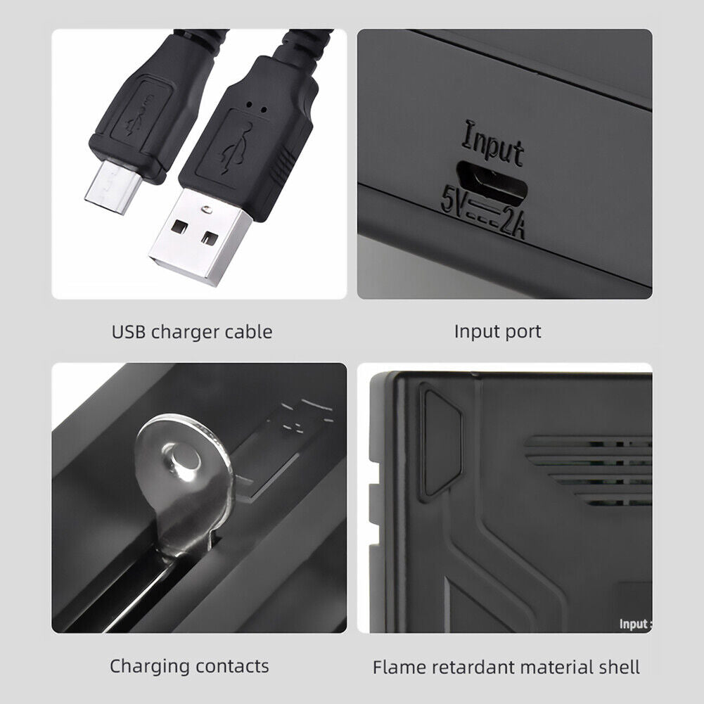 Essager 2 Slot Rechargeable Battery Charger for 18650 Lithium Ni-MH (i2)
