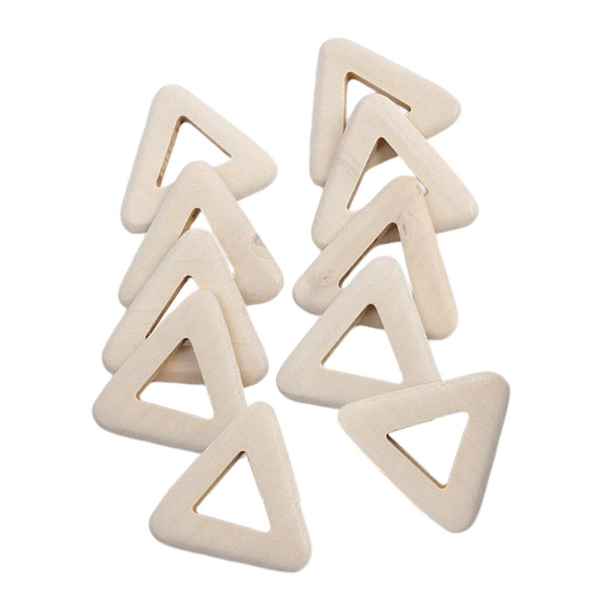 10x Unfinished Wood Slices Earring Blanks Hollow for Jewelry Making Painting