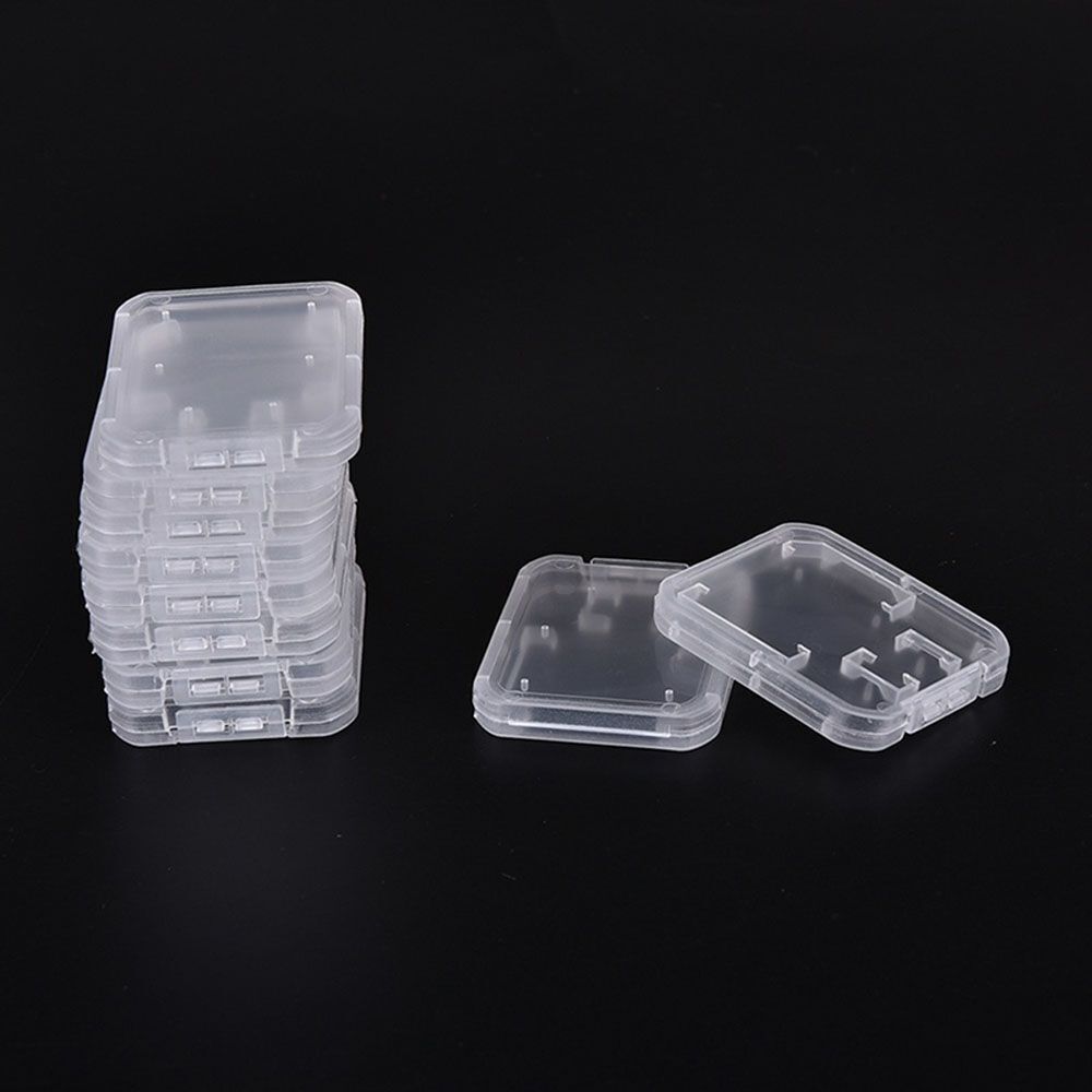 Clear Holder Standard SD/TF SDHC Card Transparent Storage Box Memory Card Case