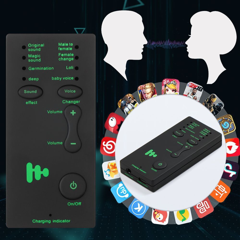 Adapter Voice Changer Device Sound Card Mic Disguiser For Computer Laptop Phone